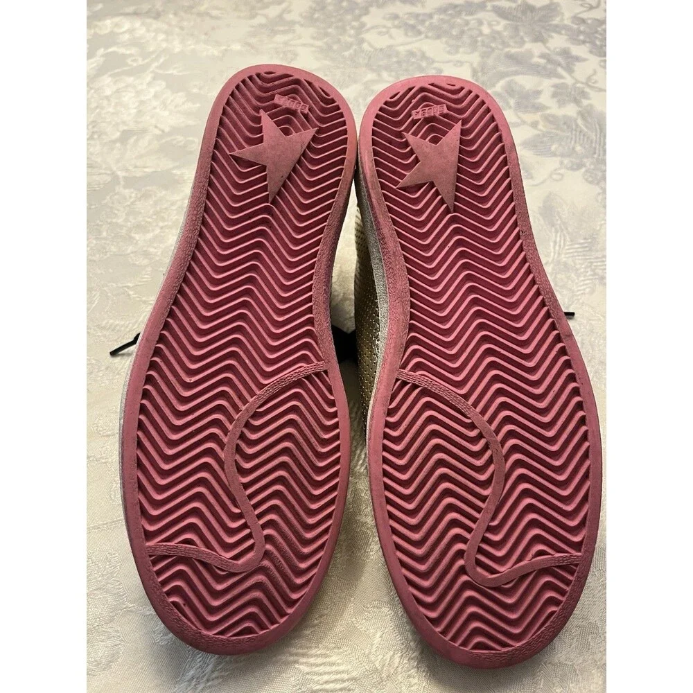 Golden Goose Gold Ballstars Leather Gold with Pink Trim  Size 37/7 - Picture 13 of 13